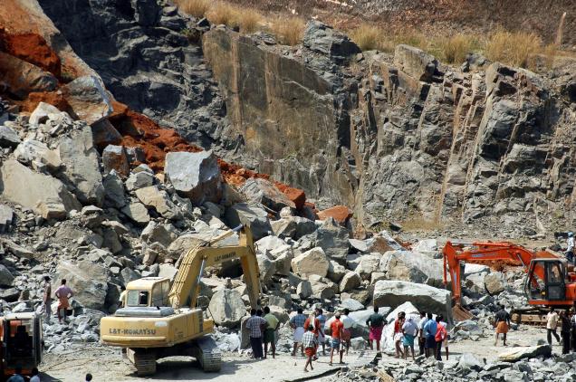 Illegal quarries severely damage hills and mountains
