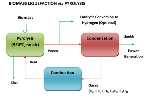 pyrolysis of biomass